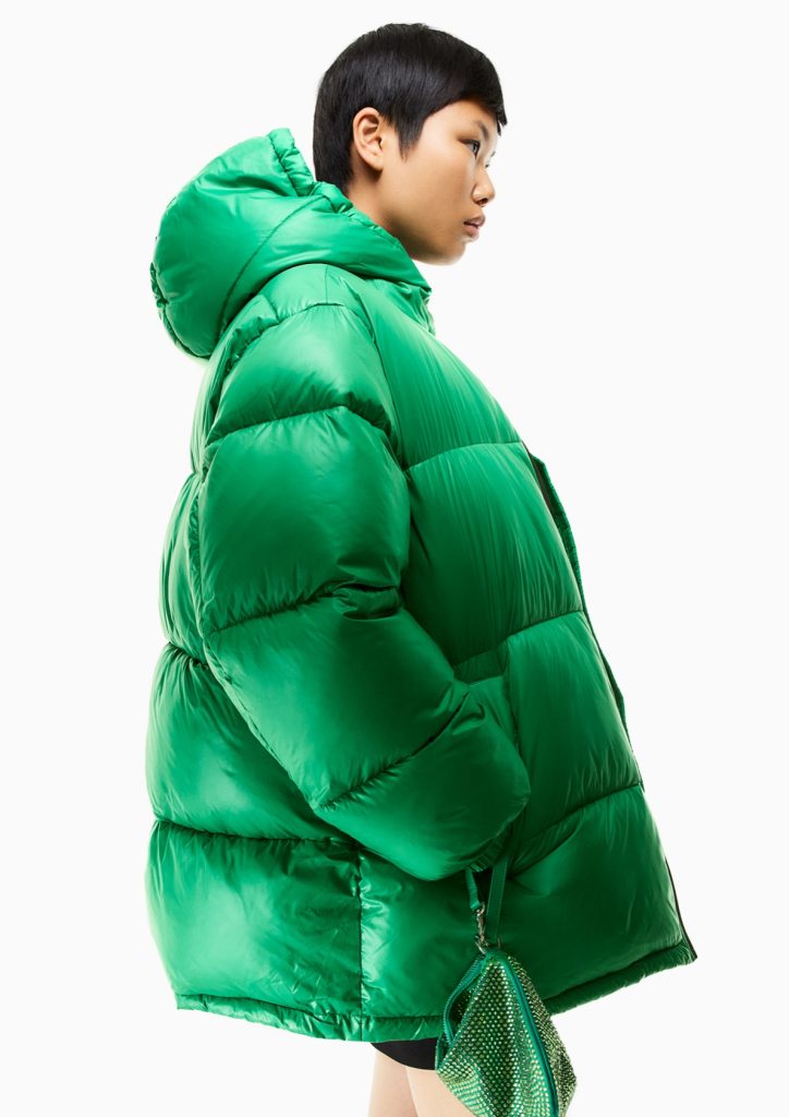 Puffer jacket offered on-demand from H&M. Customers could choose the colour of the jacket and trims to personalise the garment.